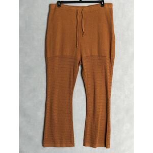 Nina Parker Women's Size 1X Knit Drawstring Wide Leg Pants NEW